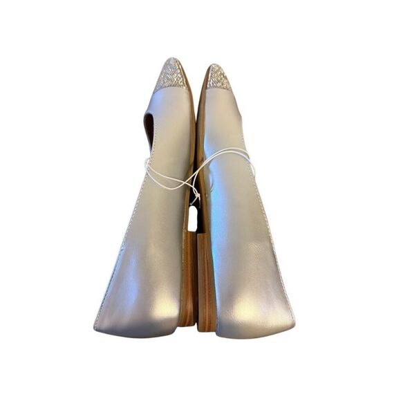 Brand New Kensie Faith Silver Closed Toe Studded Flats Shoes 8.5 Textile Upper - Picture 7 of 10